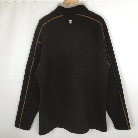 Kuhl Europa Quarter Zip Sweater Fleece Brown Men’s XXL - Picture 12 of 13